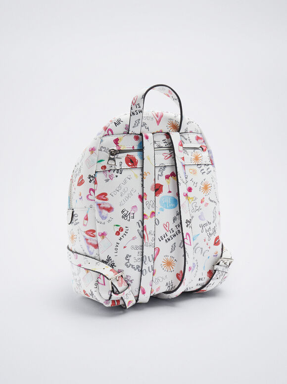 Printed Backpack With Coin Purse - Woman Backpacks - parfois.com