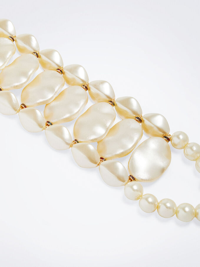 Choker With Pearls, White, hi-res
