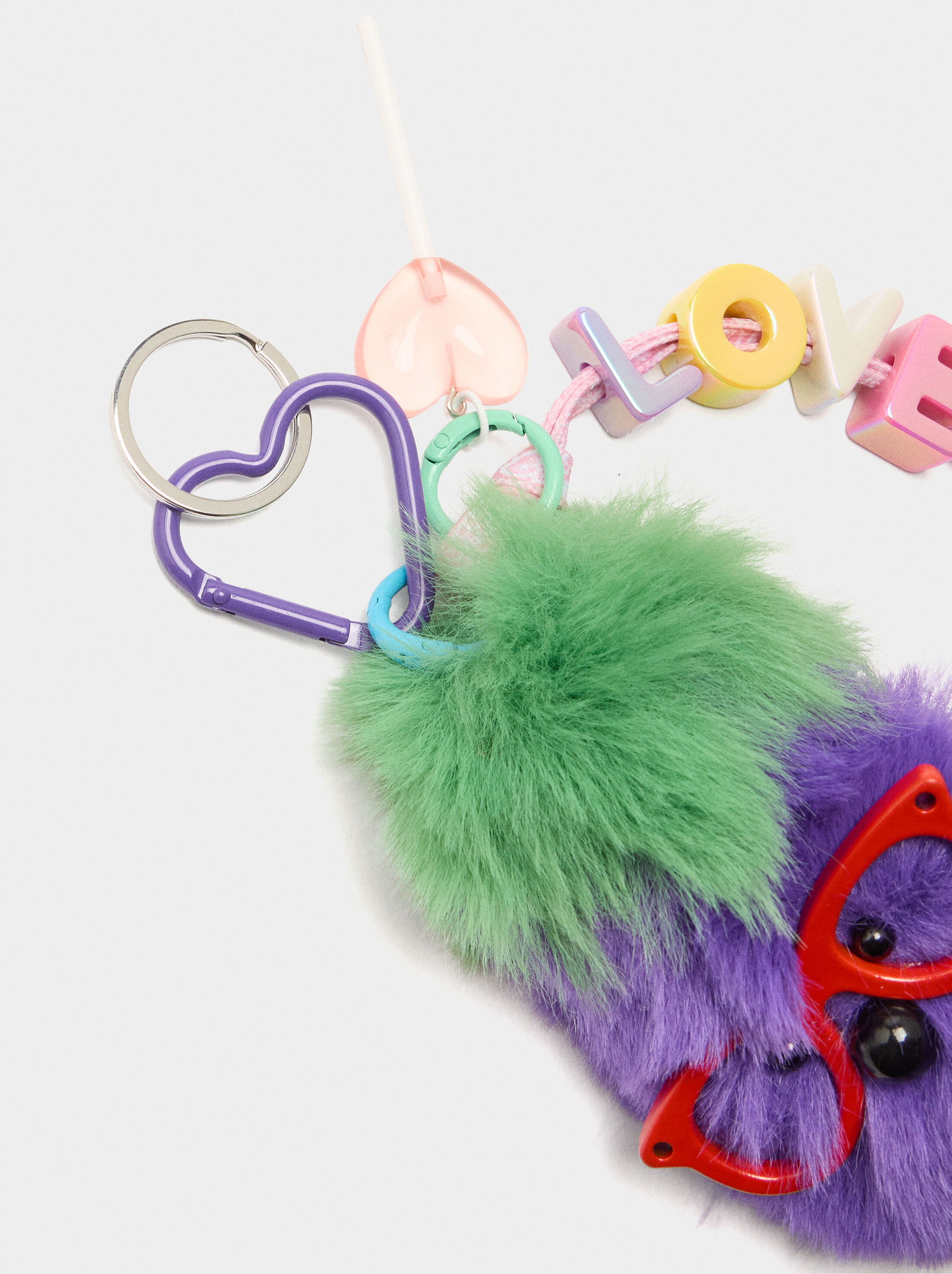 Clauer charm pompom LOVE image number 3.0