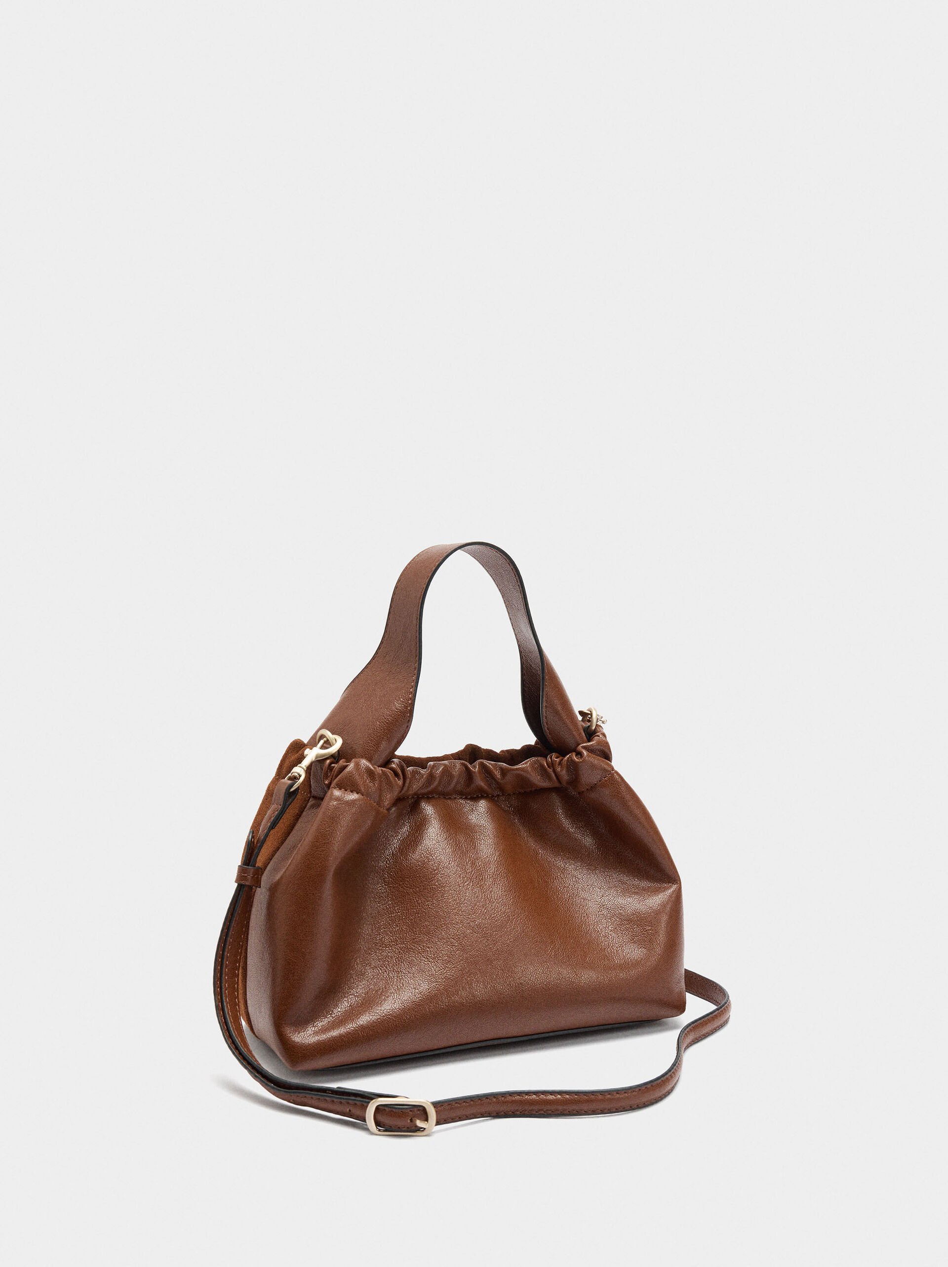 Sac bandoulière avec détails en cuir image number 2.0