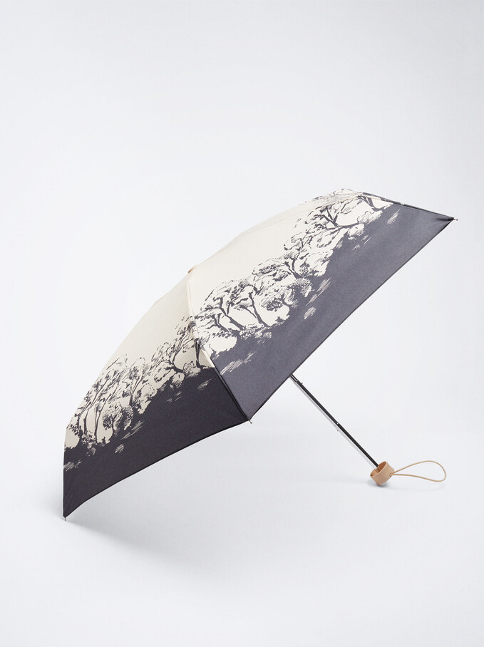 Small Printed Umbrella, Multicolor, hi-res