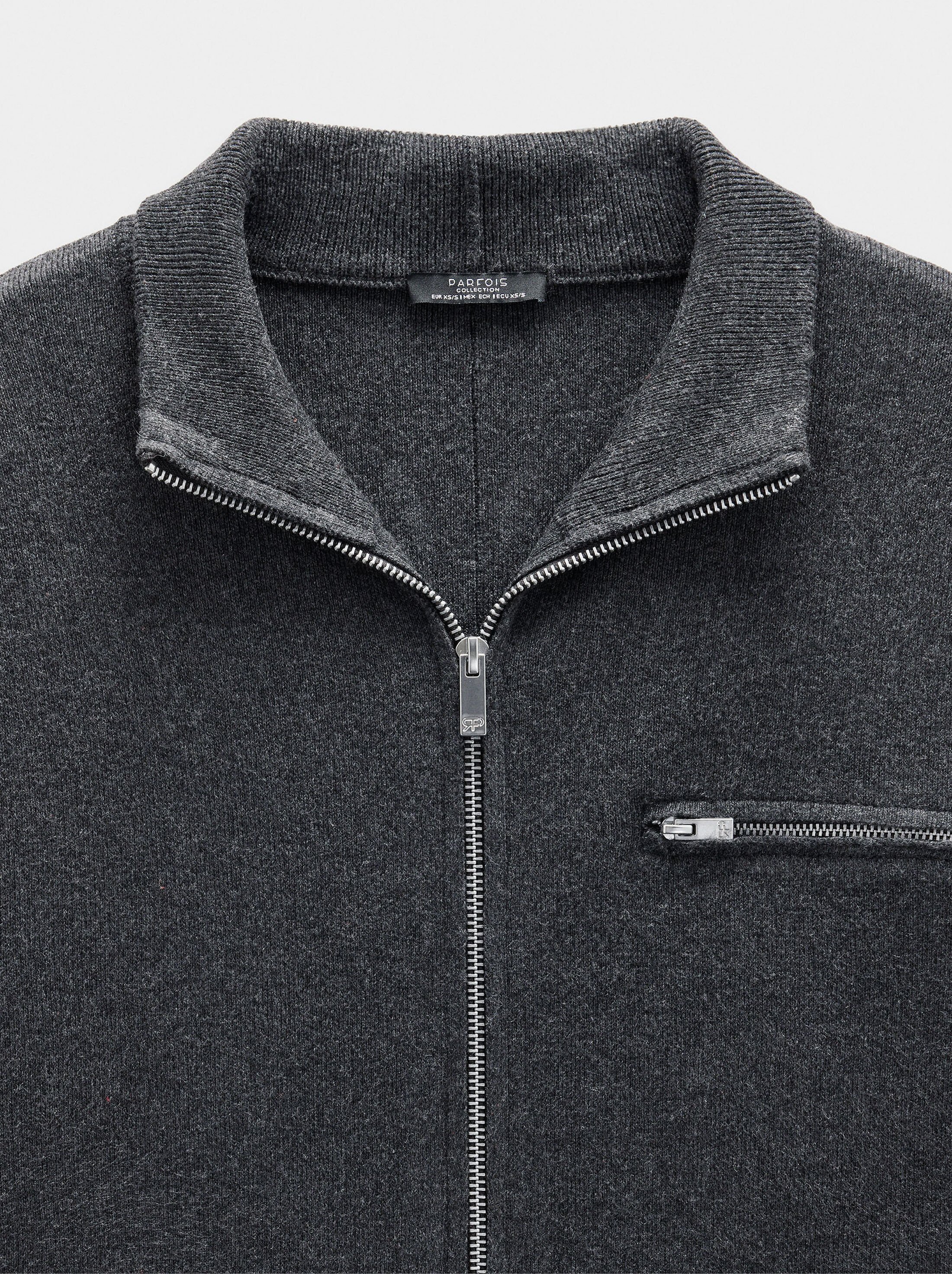 Cardigan de malha fecho de correr image number 5.0