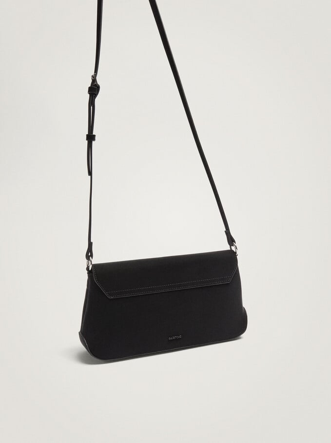 Shoulder Bag With Chain Handle, Black, hi-res
