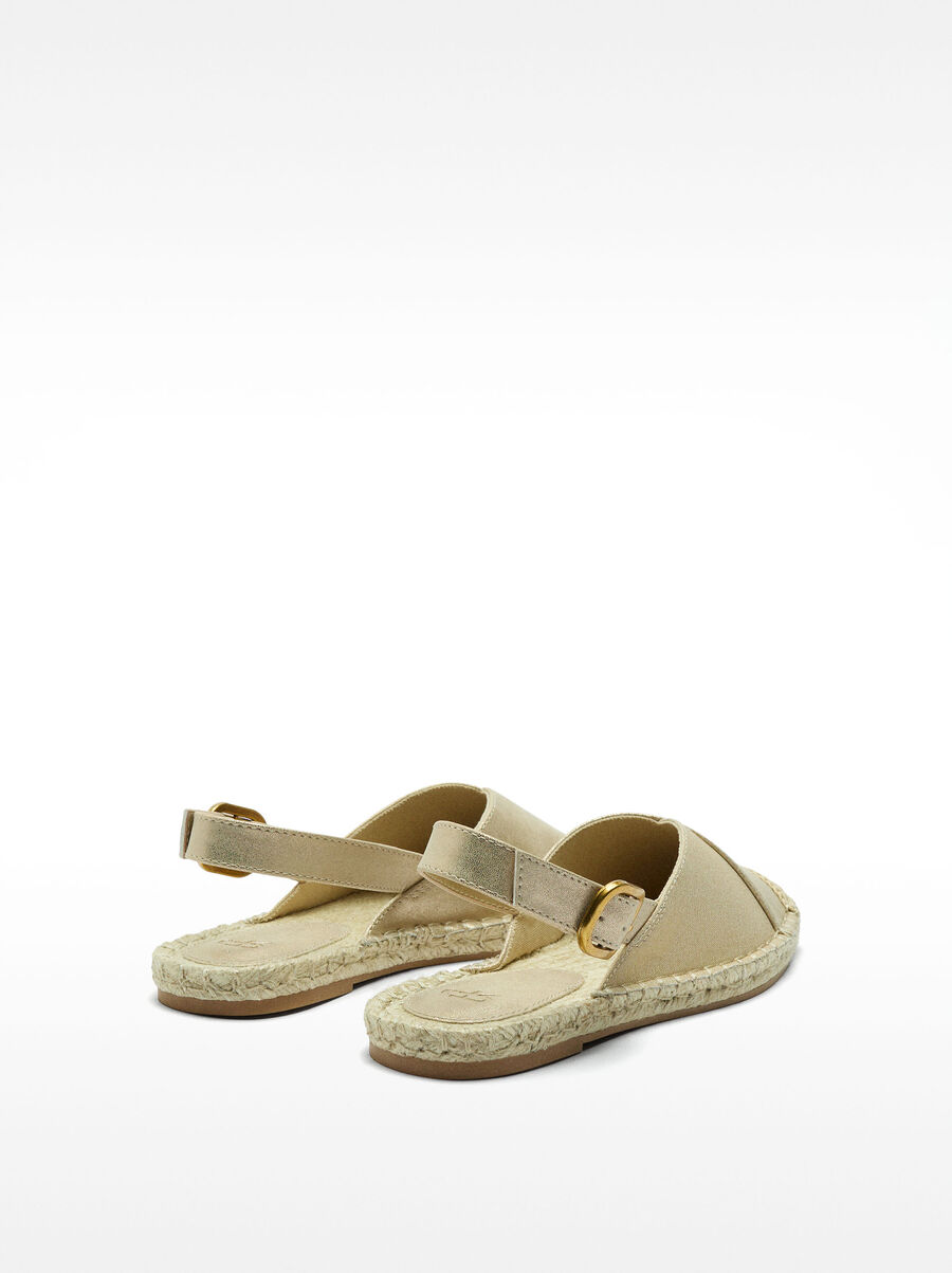 Metallic espadrilles with buckle
