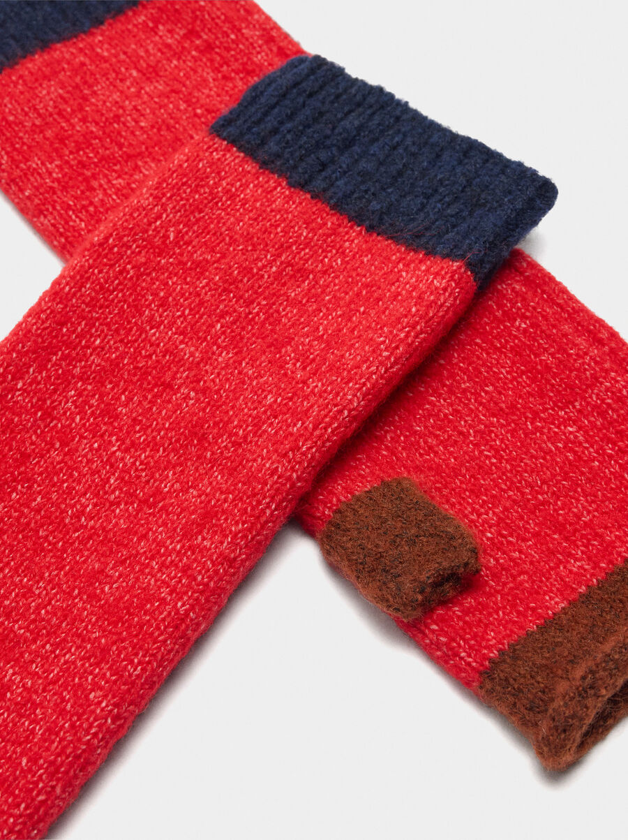 Mittens gloves with wool