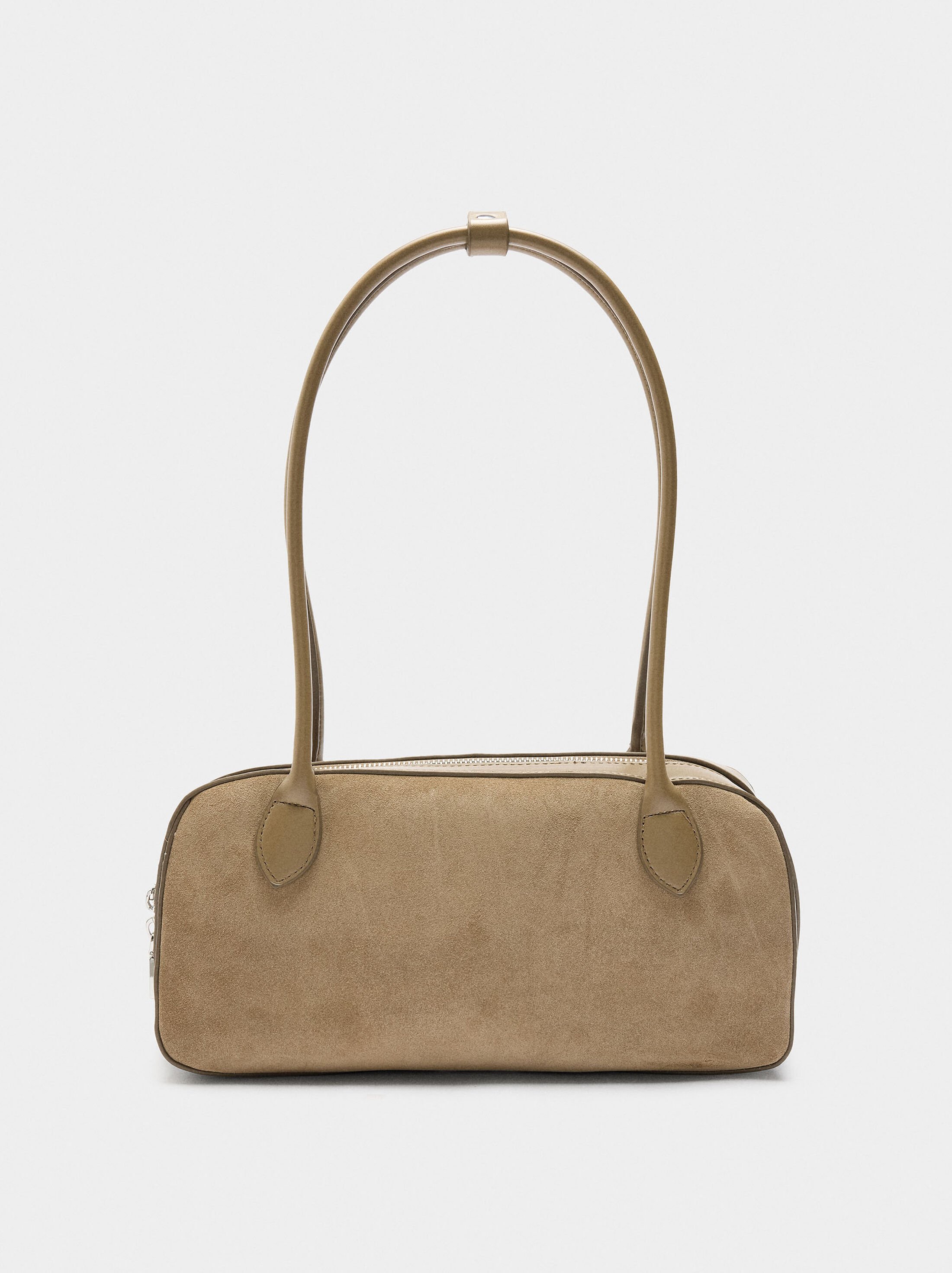 Shoulder bag with leather details image number 0.0