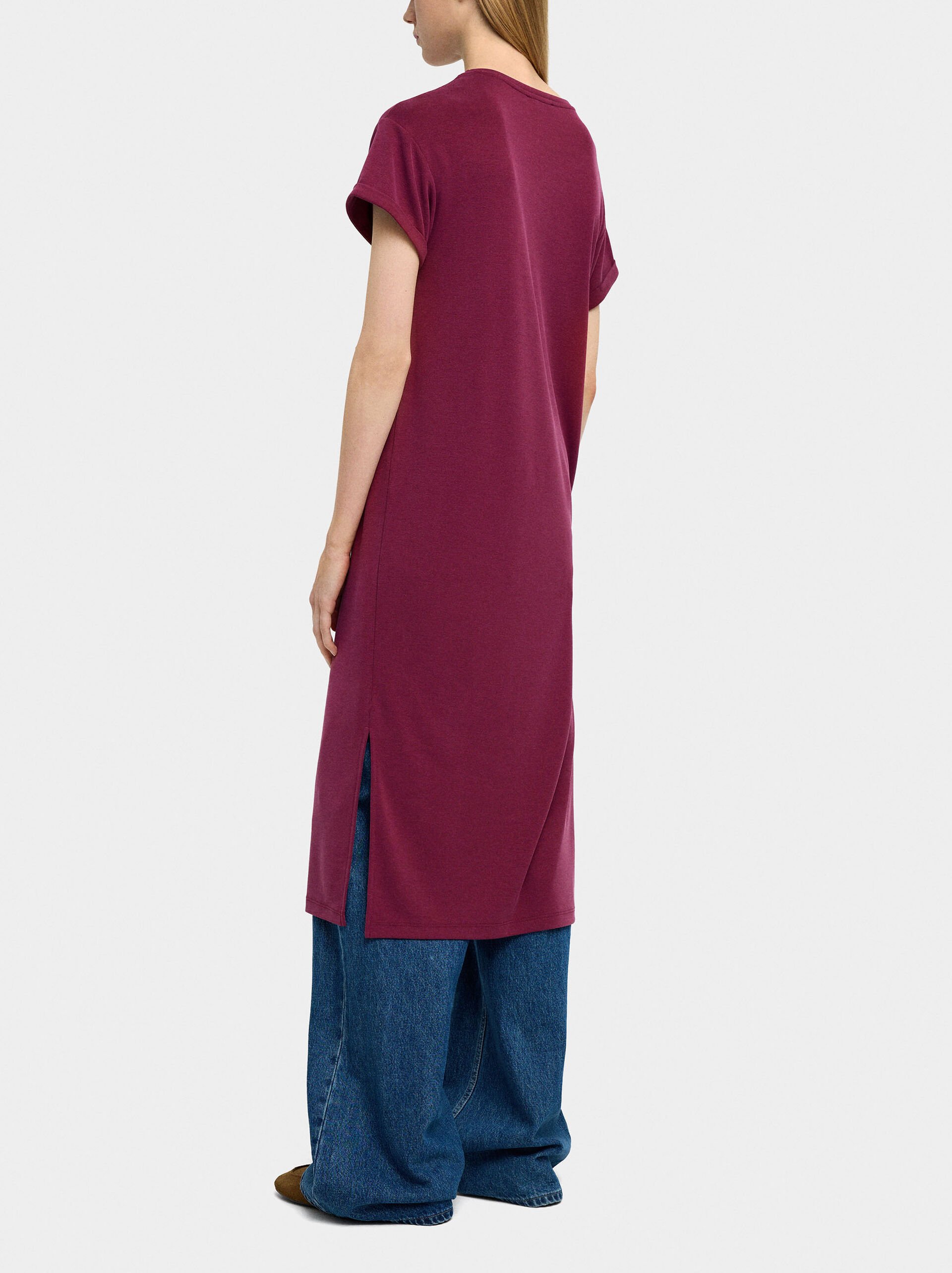 Plain midi dress image number 2.0