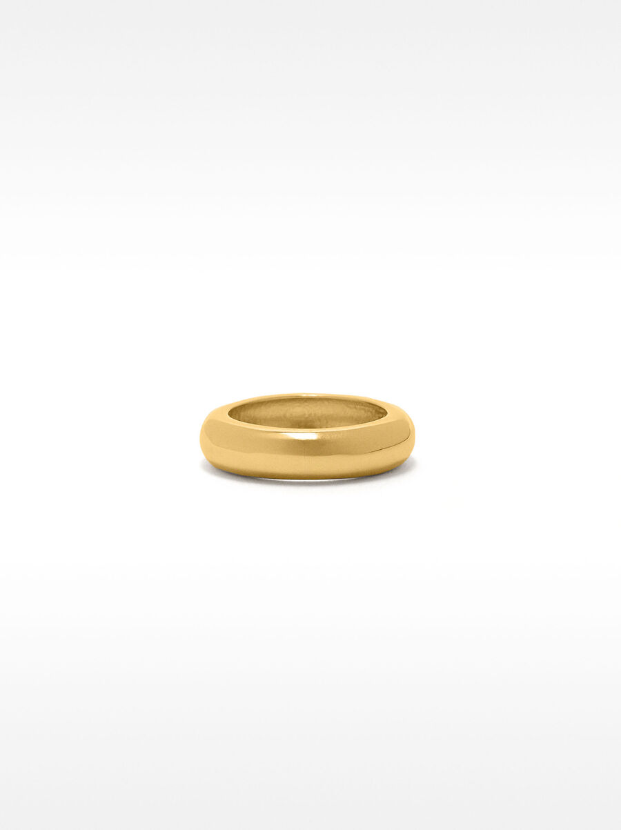 Anello arrotondato liscio - argento sterling 925