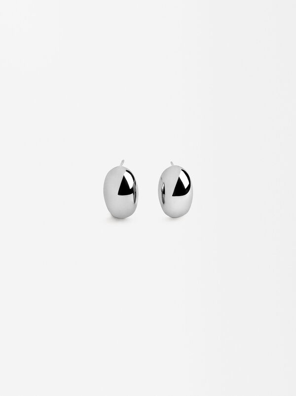 Boucles d'oreilles ovales - acier inoxydable