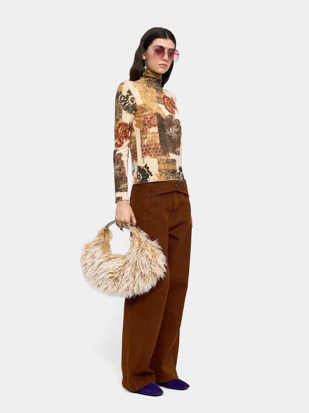 Sac à main en effet poil