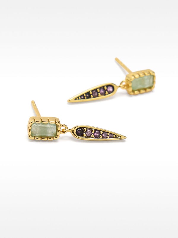 Earrings with zirconia - 925 sterling silver