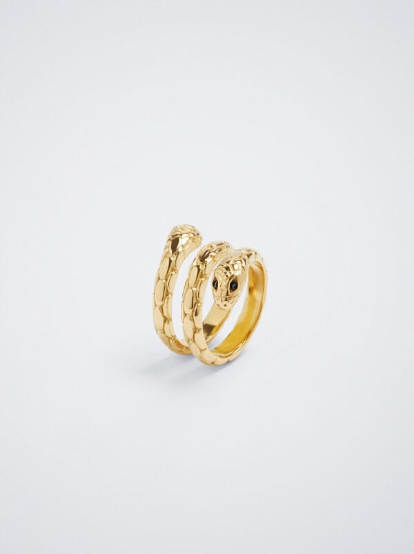 Pinky finger stainless steel ring with snake