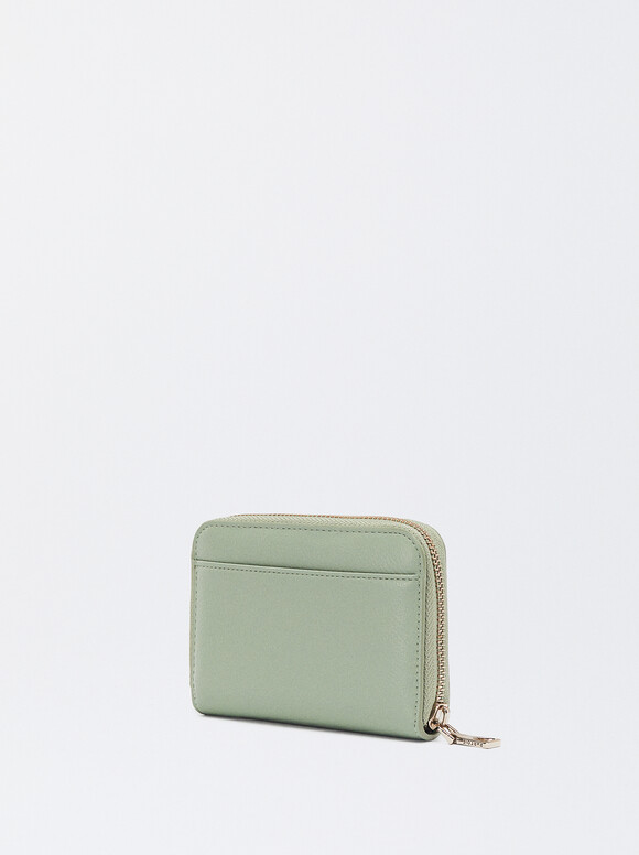 Coin Purse With Zip Fastening, Green, hi-res
