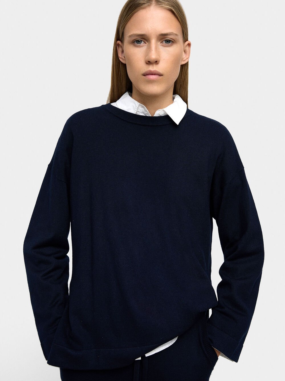 Maglione in maglia liscia