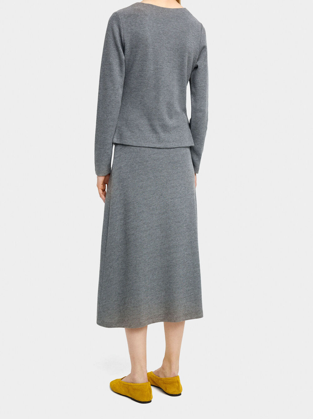 T-shirt a manica lunga con drappeggiato