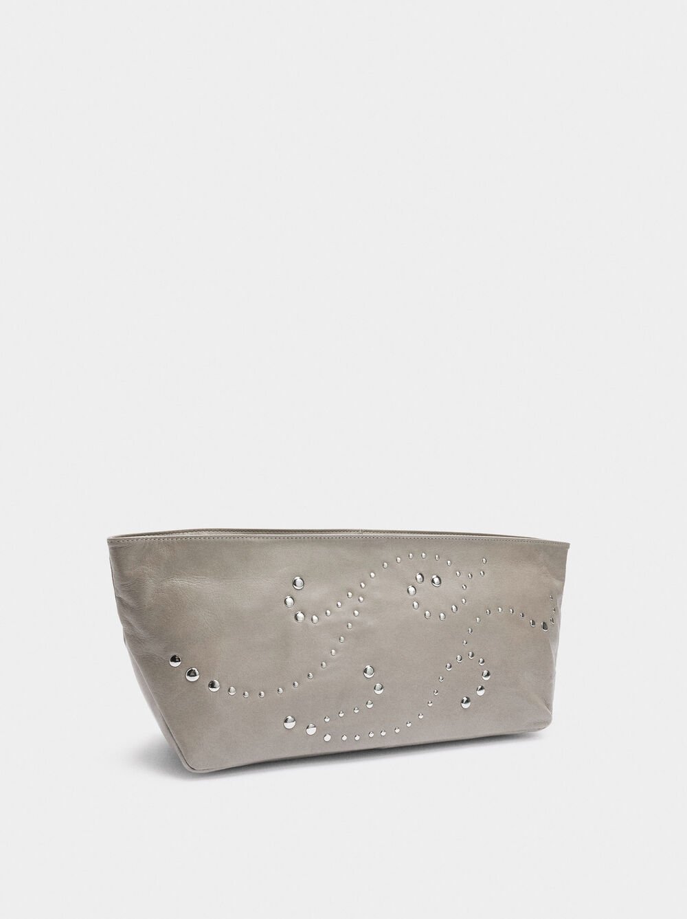 Partytasche Envelope aus Leder mit Nieten