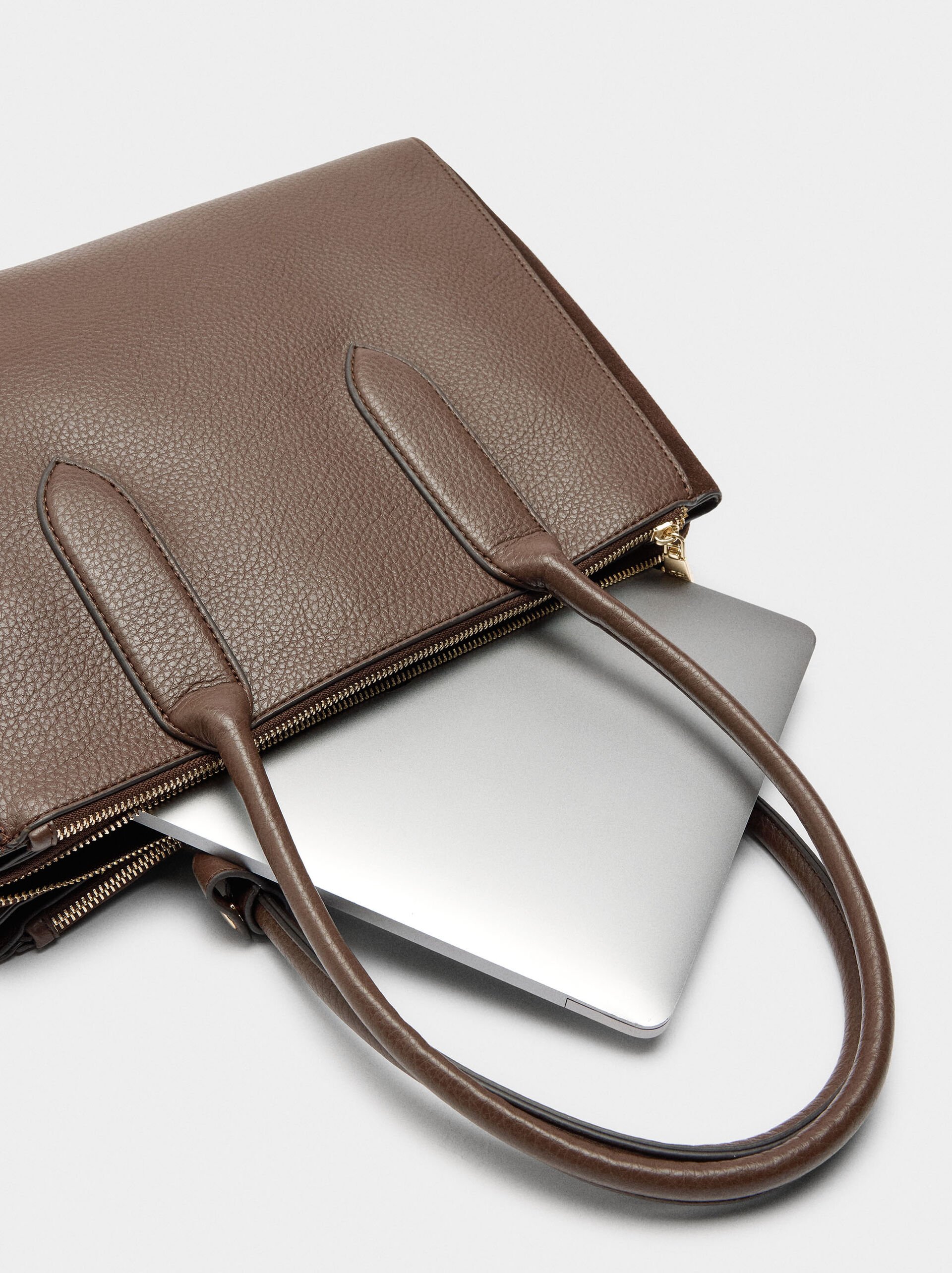 Bag for 13" laptop with leather details image number 4.0