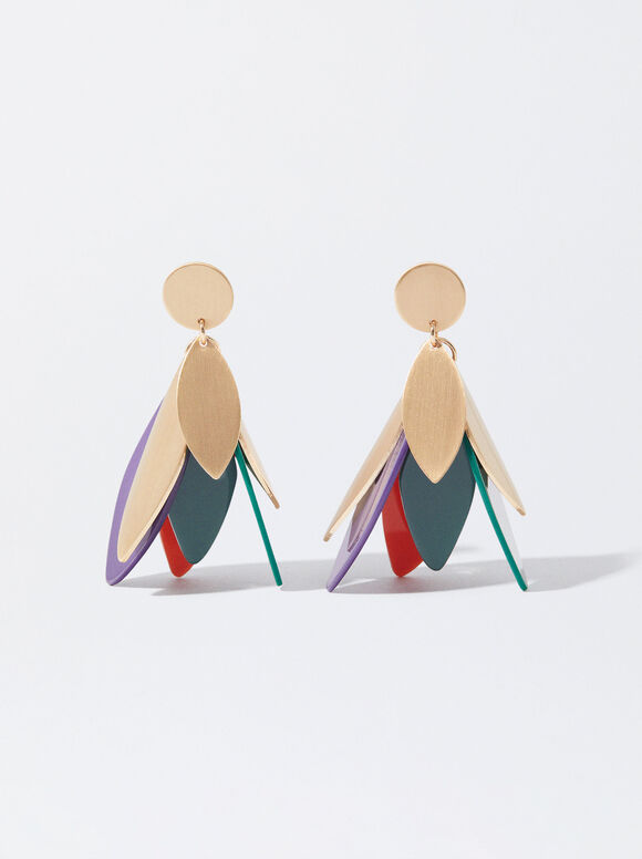 Stainless Steel Multicolour Earrings, Multicolor, hi-res