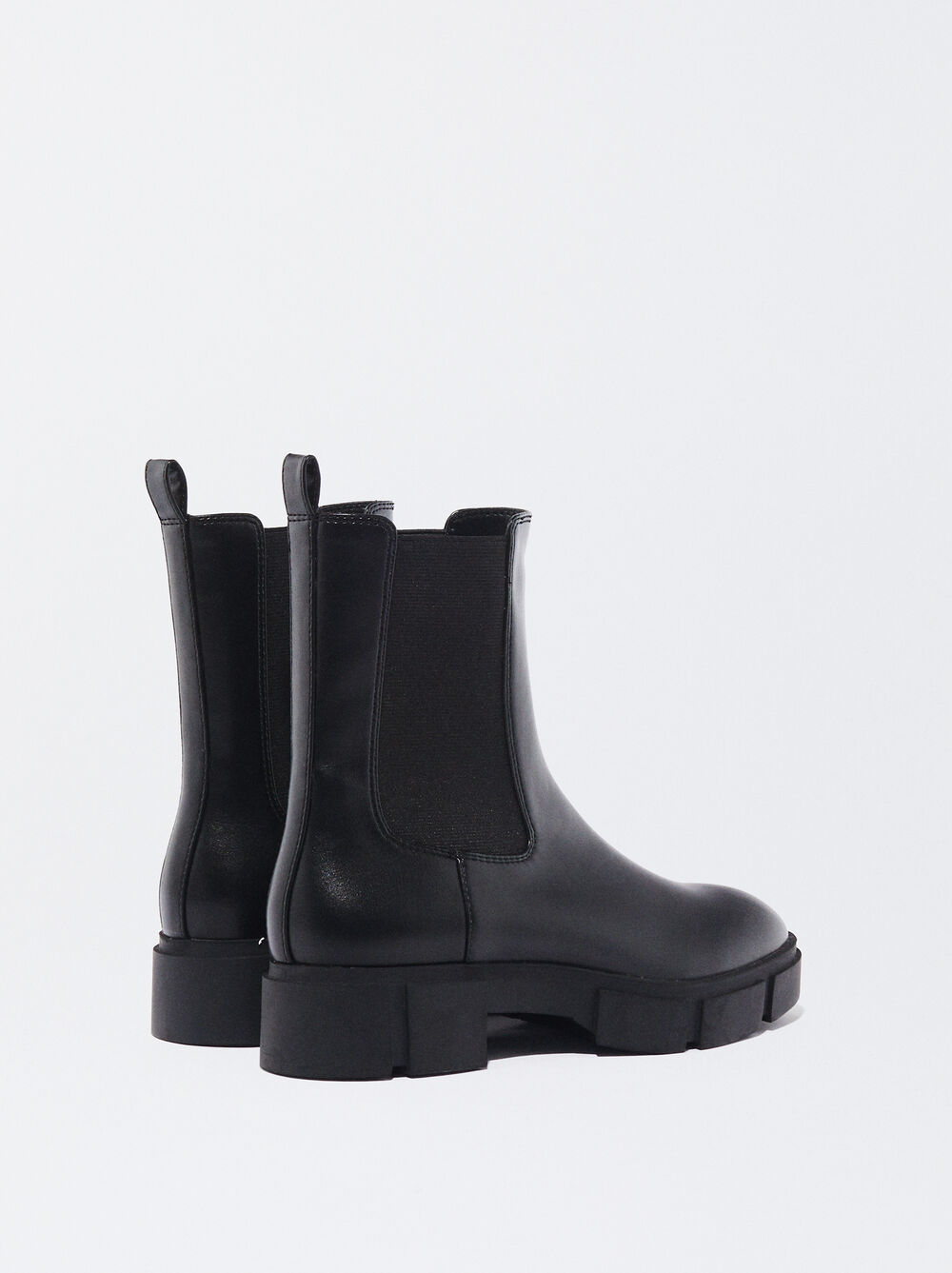 Online Exclusive - Track Sole Elastic Ankle Boots