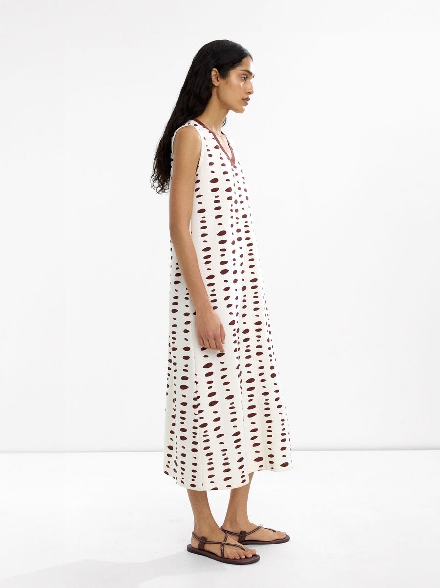 Midi dress with printed pattern