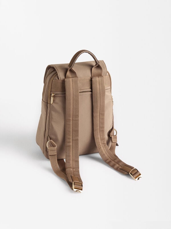 Nylon backpack with pendant