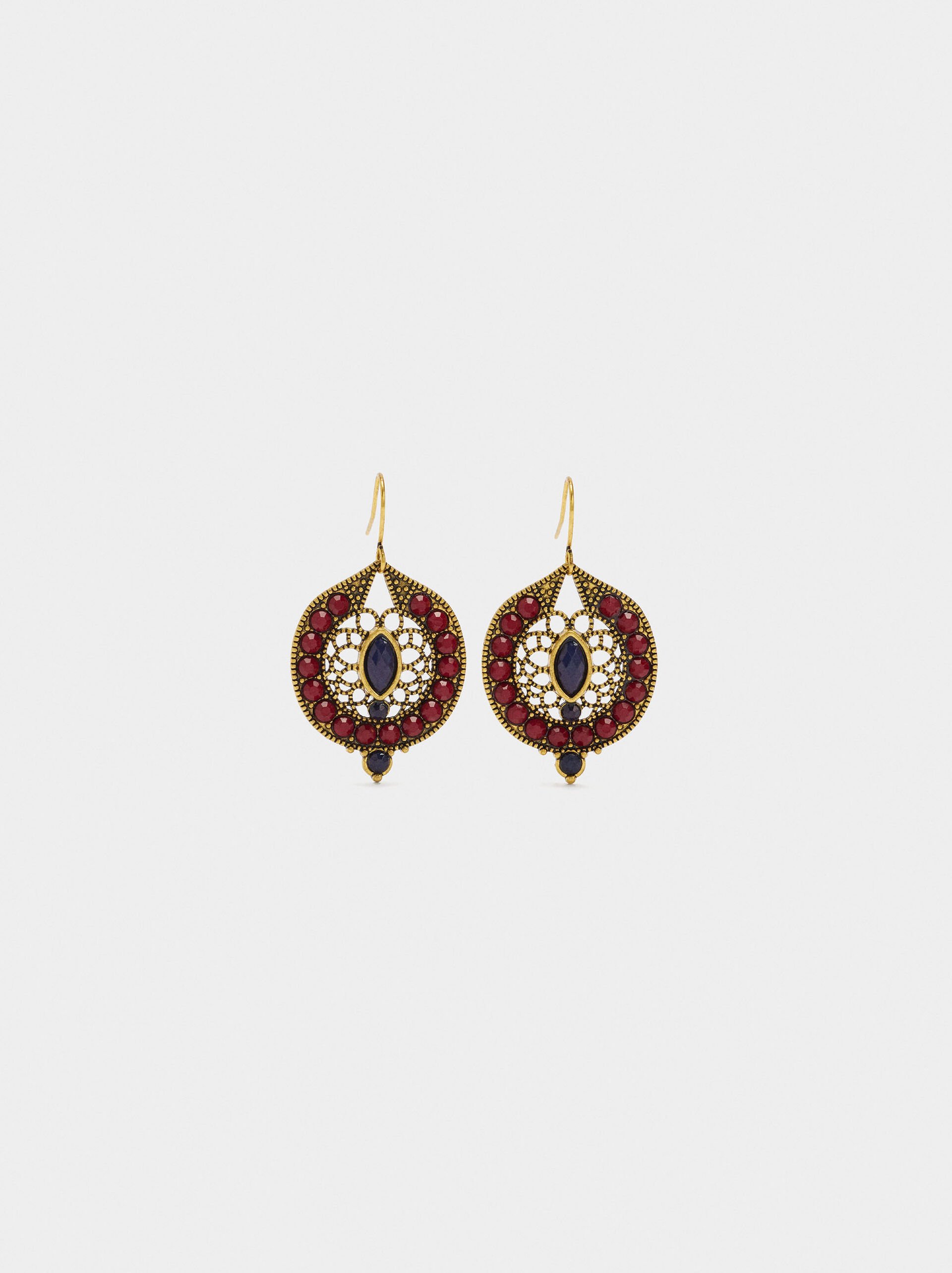Pendientes multicolor de abalorios image number 0.0