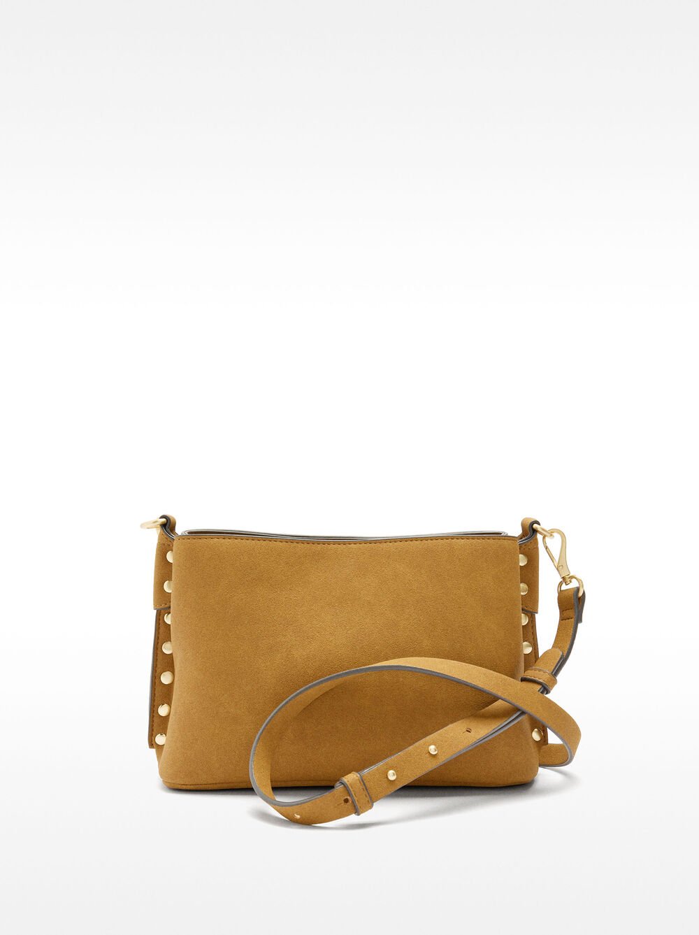 Shoulder bag with studs leather effect