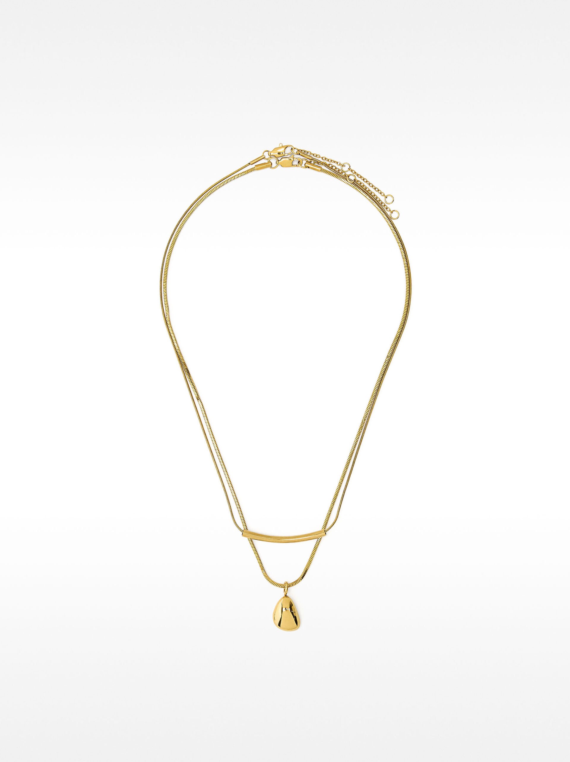 Set de collares con colgante - acero inoxidable image number 2.0