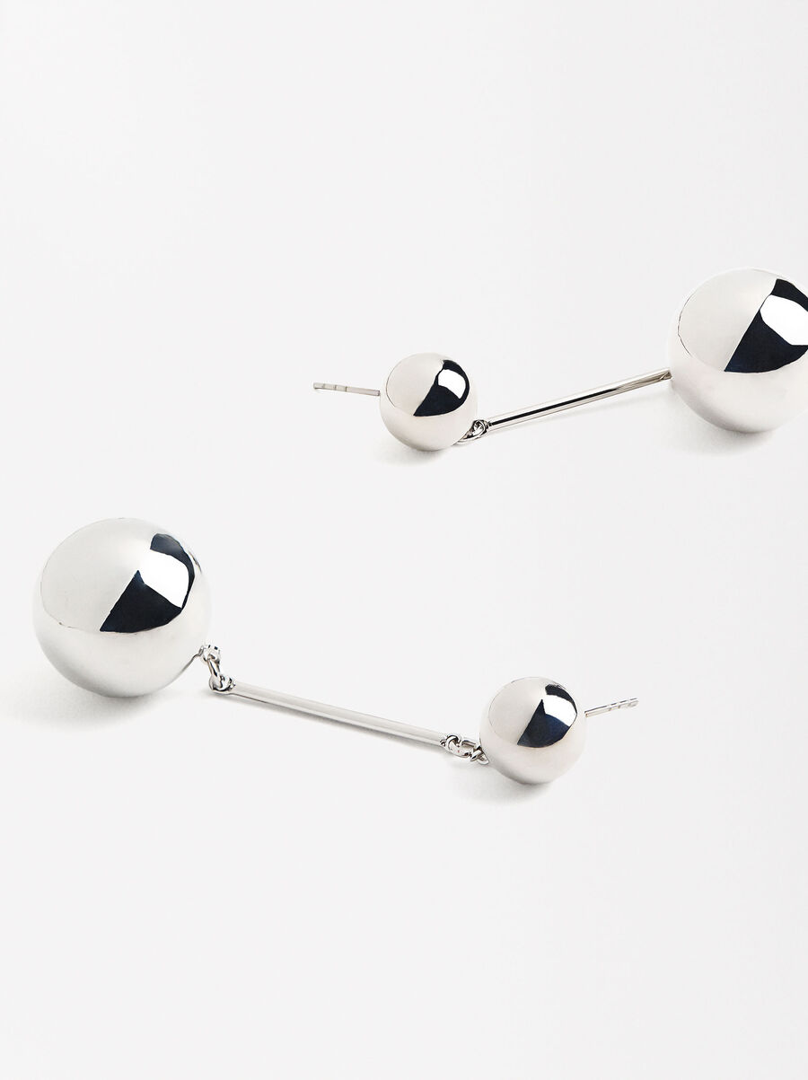 Pendientes largos con esferas