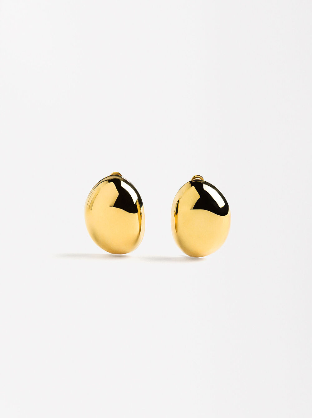 Convex oval earrings - Stainless steel