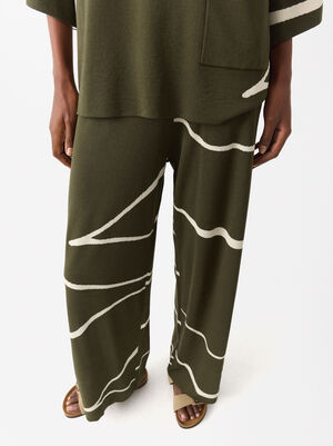 Jacquard Knit Trousers image number 4.0