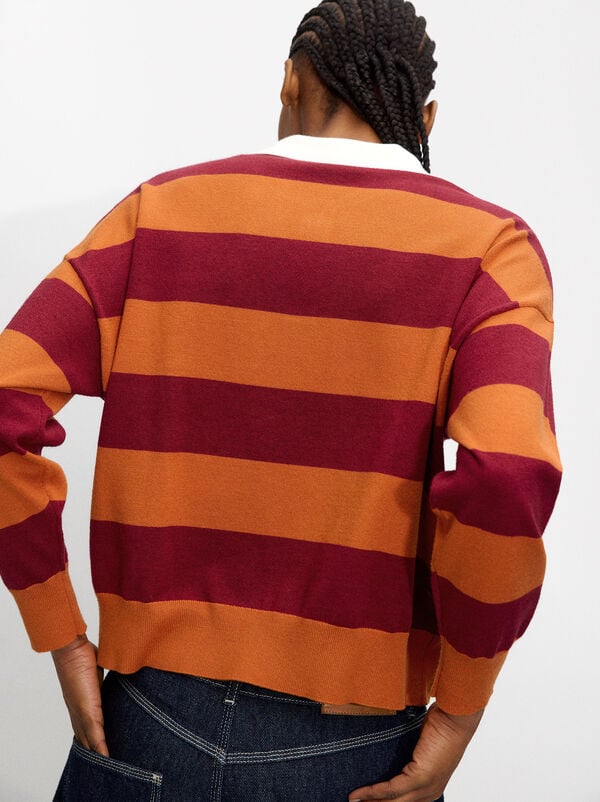 Striped knit sweater