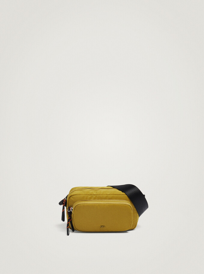 Nylon Crossbody Bag, Yellow, hi-res