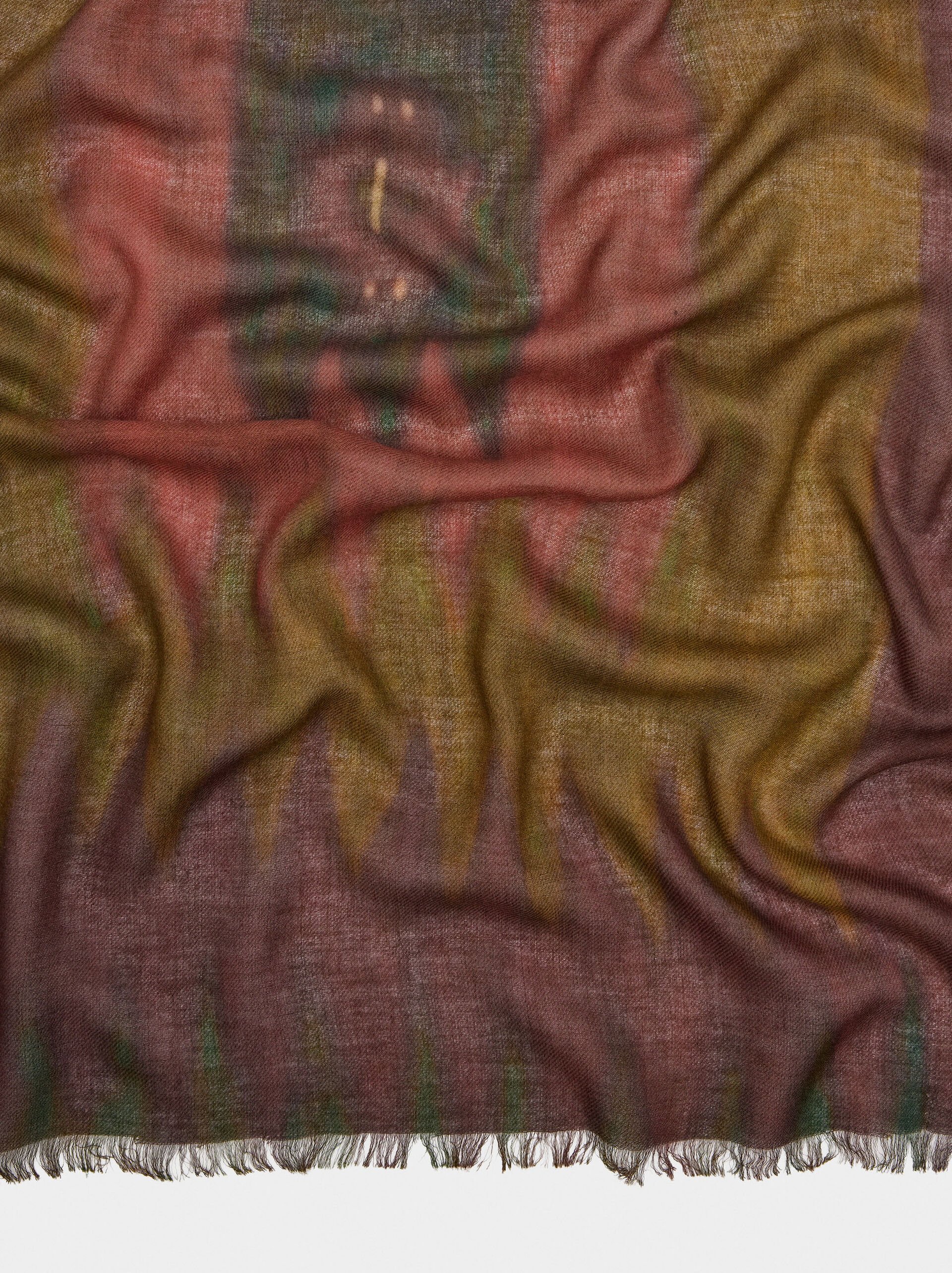 Bedrucktes Tuch aus Baumwollmischung mit Wolle image number 1.0