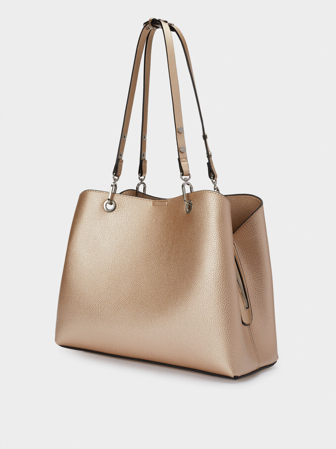 Tote Bag With Adjustable Straps, Golden, hi-res