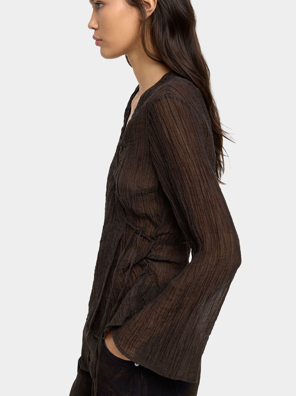 Wrinkled effect blouse