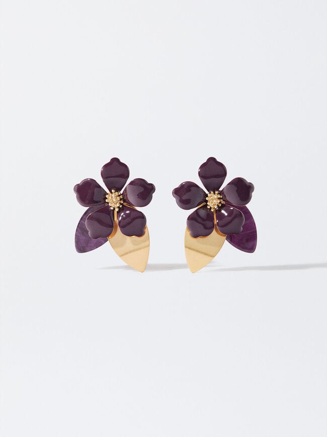 Enamel Flower Earrings
