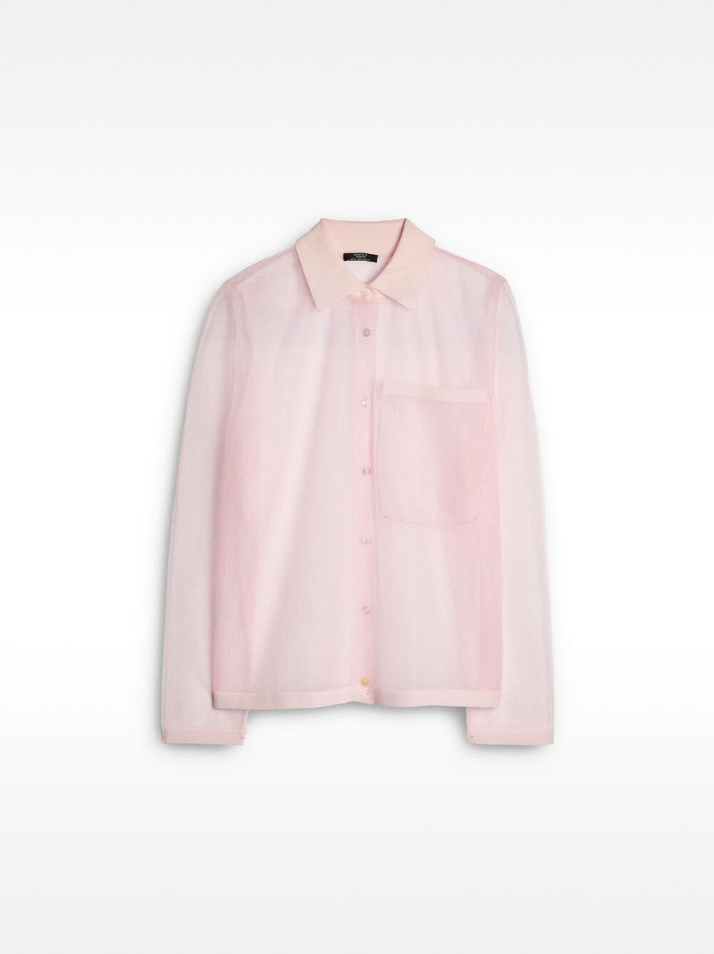 Sheer shirt with pocket
