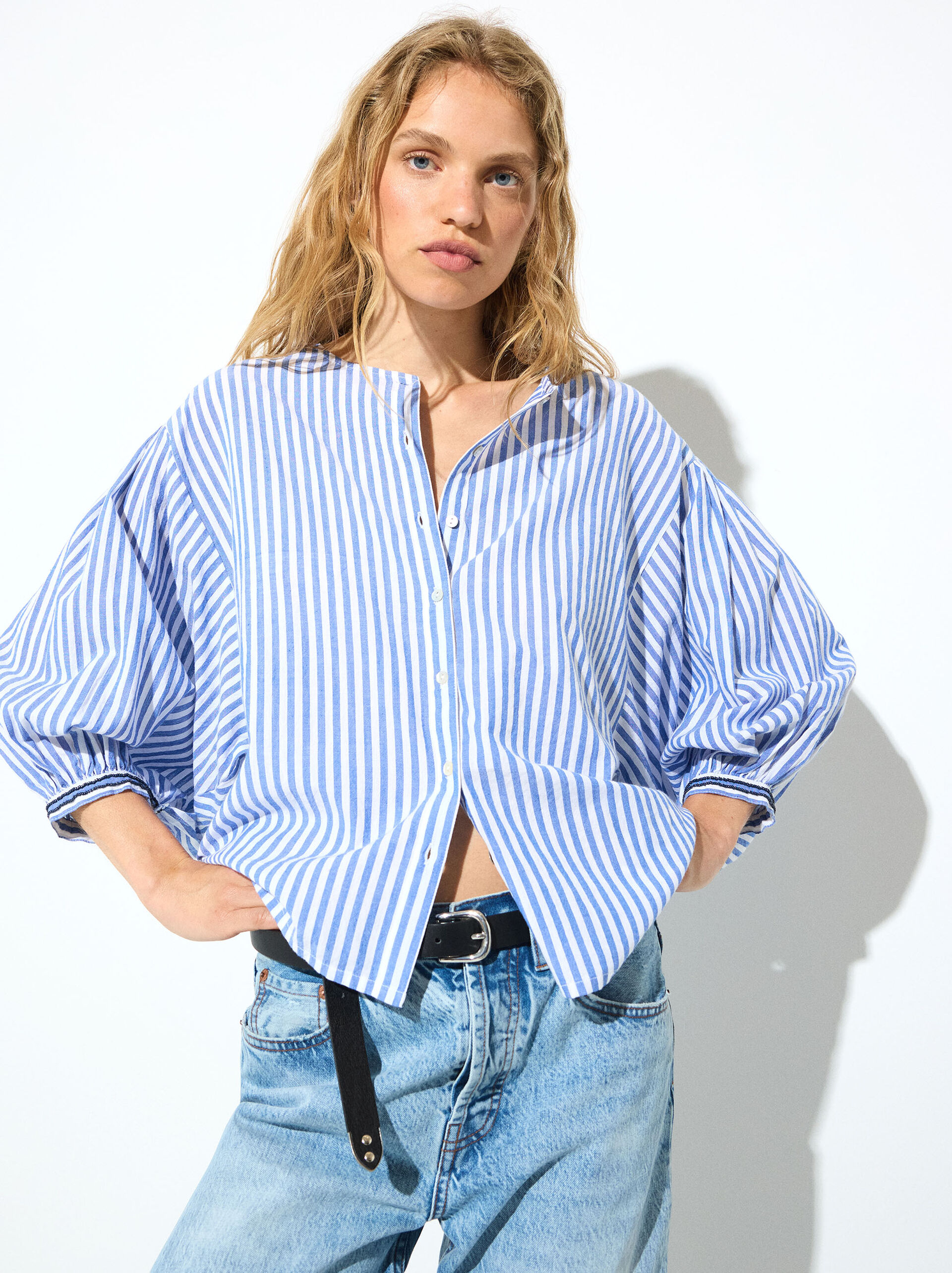 100% Cotton Striped Shirt image number 0.0