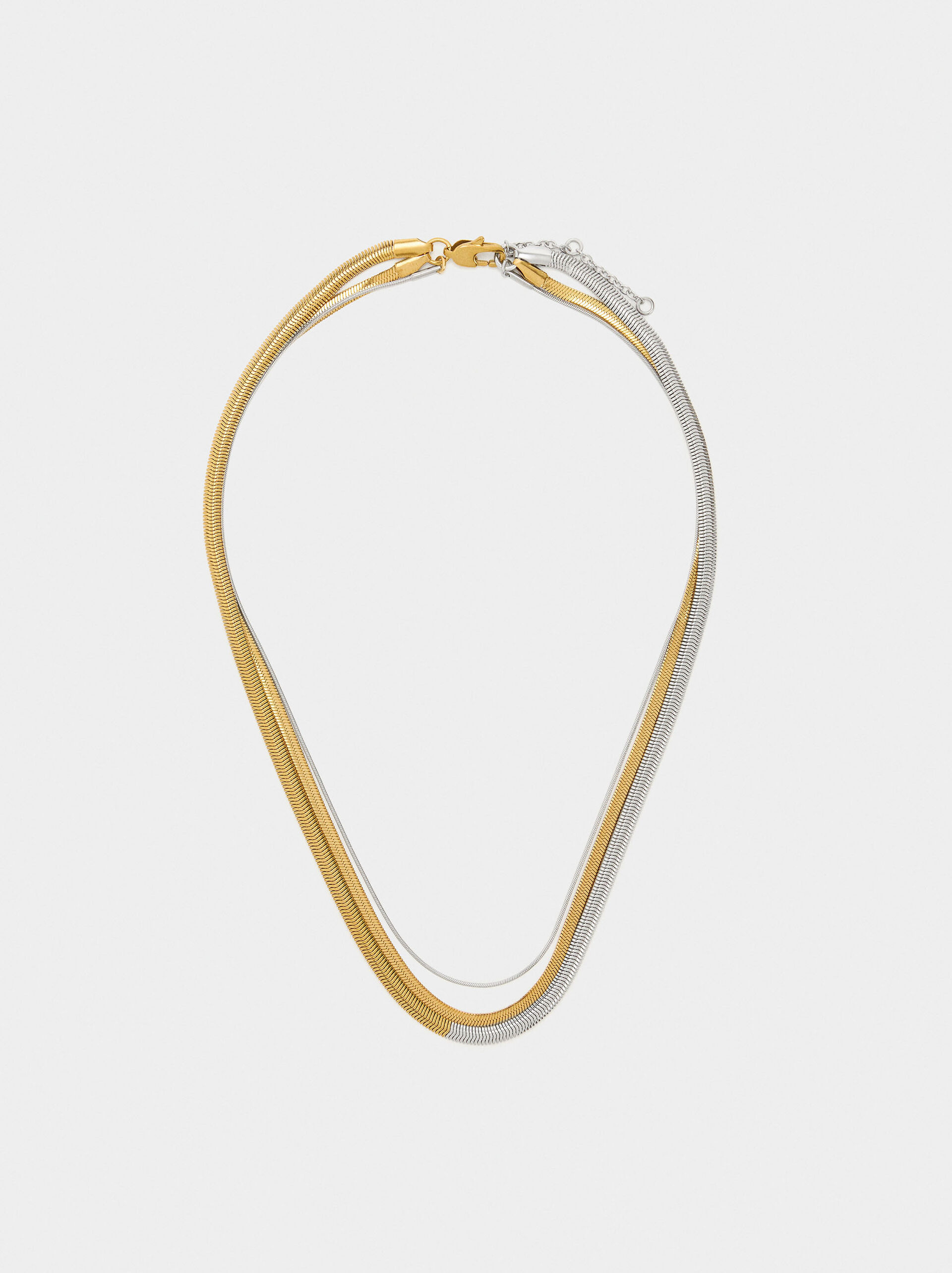 Bicolor set of necklaces – stainless steel image number 2.0