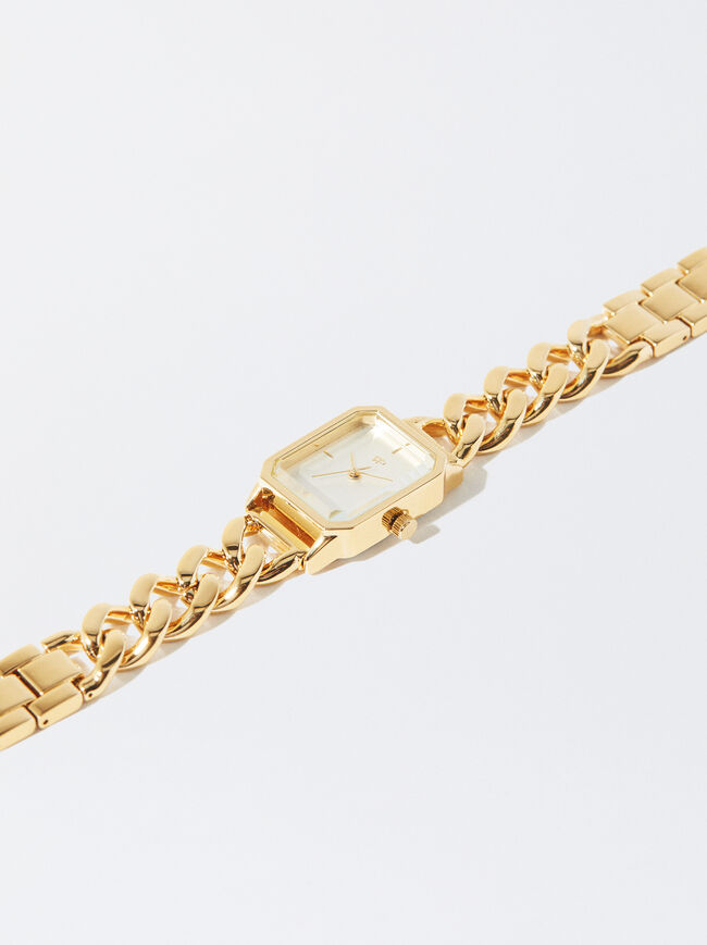 Gold Watch With Link Bracelet image number 1.0