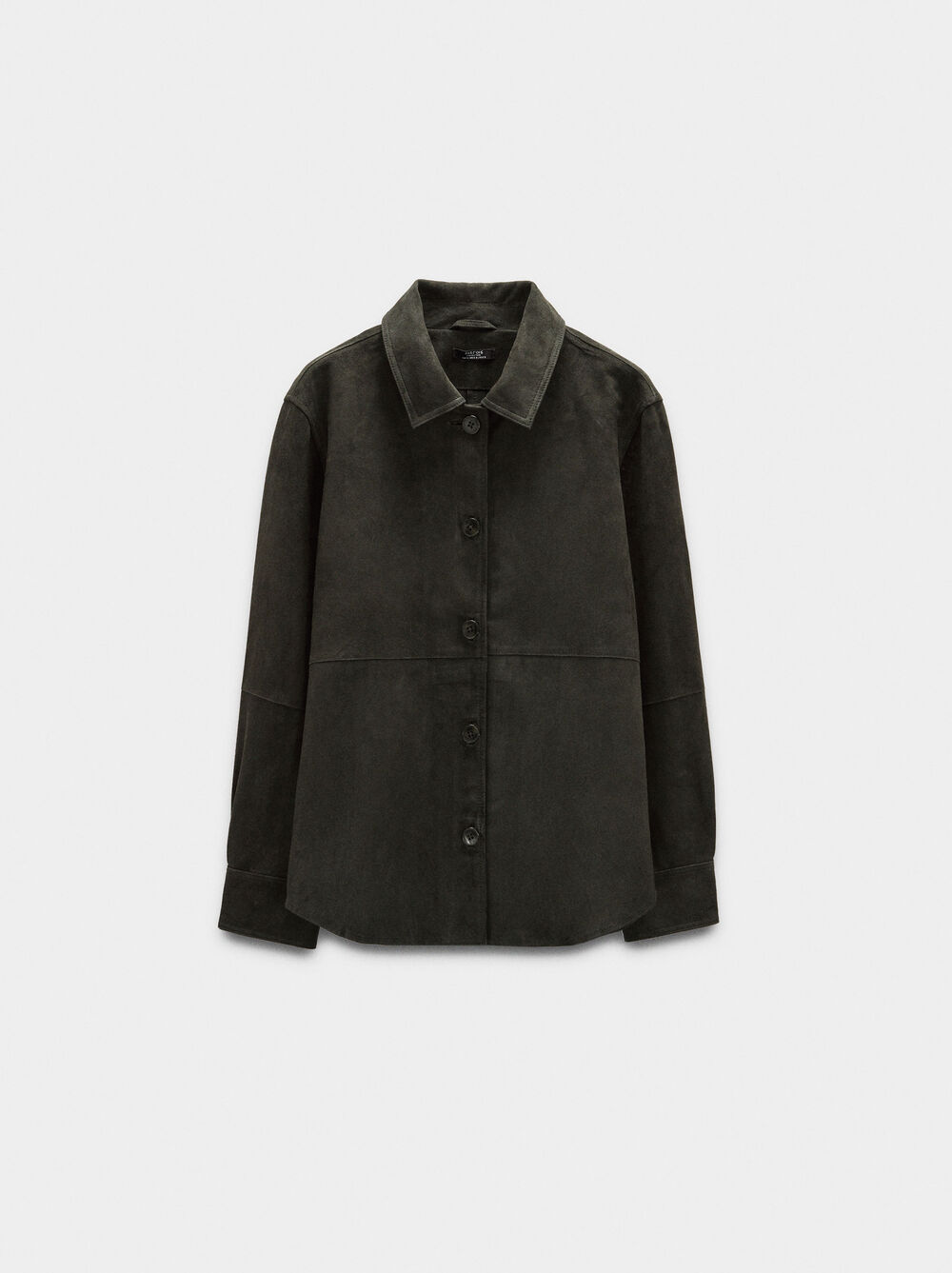 Suede leather overshirt