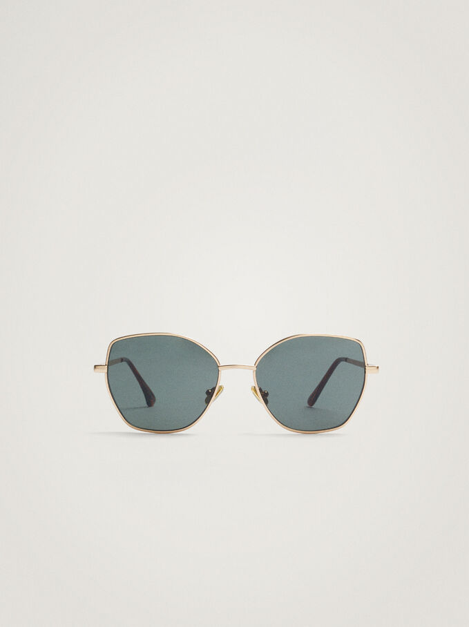 Metallic Sunglasses , Golden, hi-res