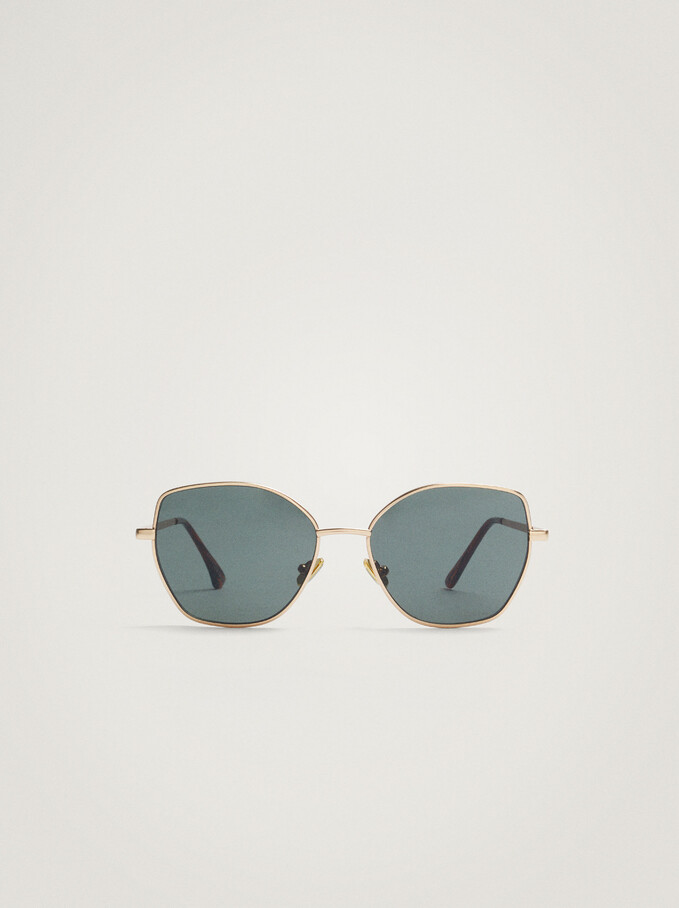 Metallic Sunglasses , Golden, hi-res