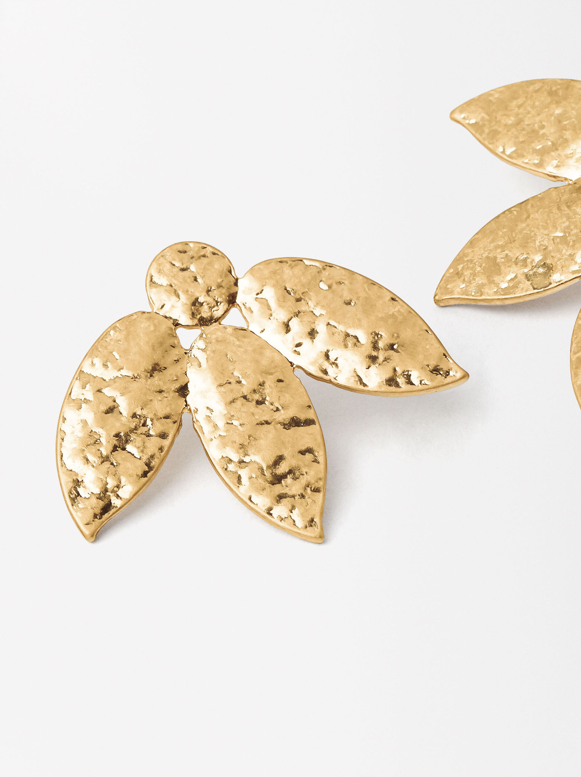 Textured Gold Earrings image number 2.0