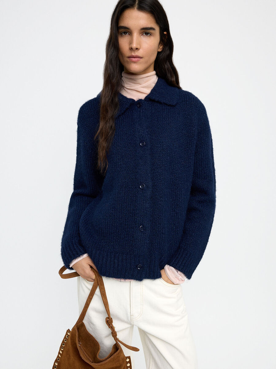 Cárdigan de punto liso