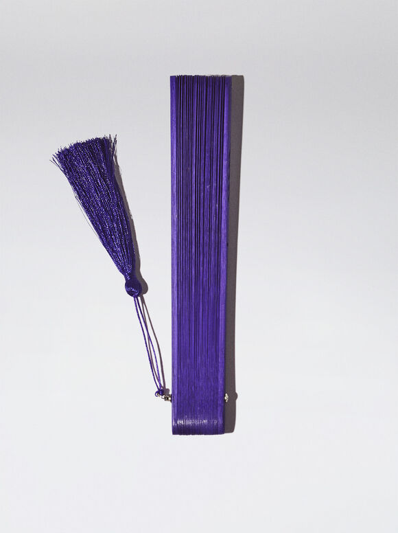 Bamboo Perforated Fan, Violet, hi-res