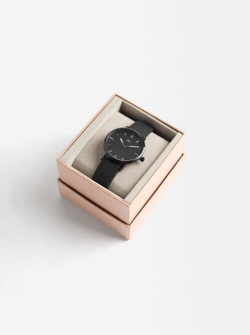 Watch with silicone strap