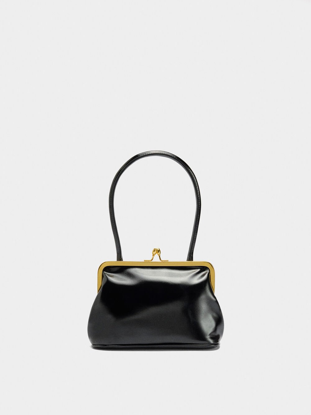 Party bag with kiss-lock closure
