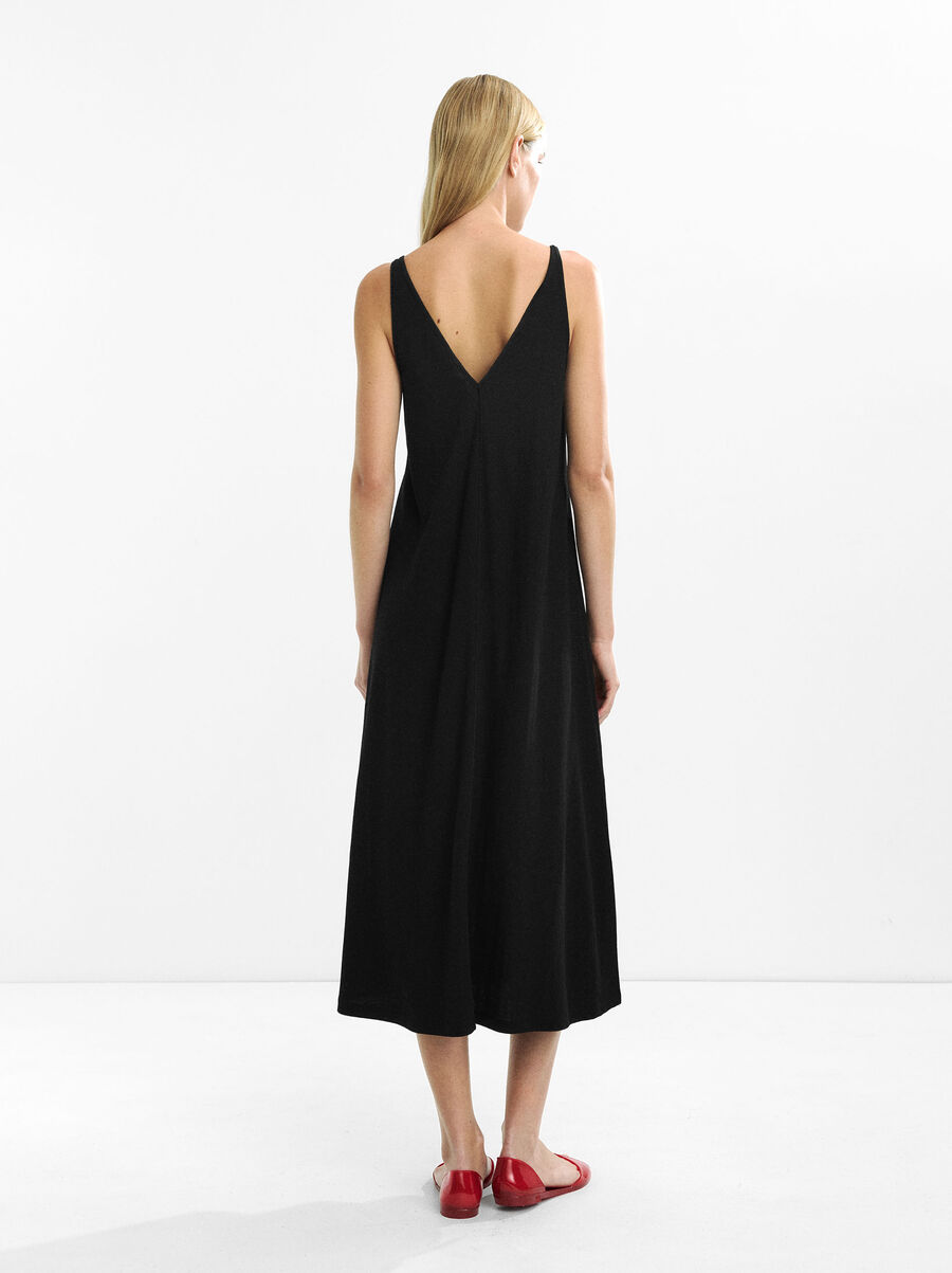 Midi dress with straps